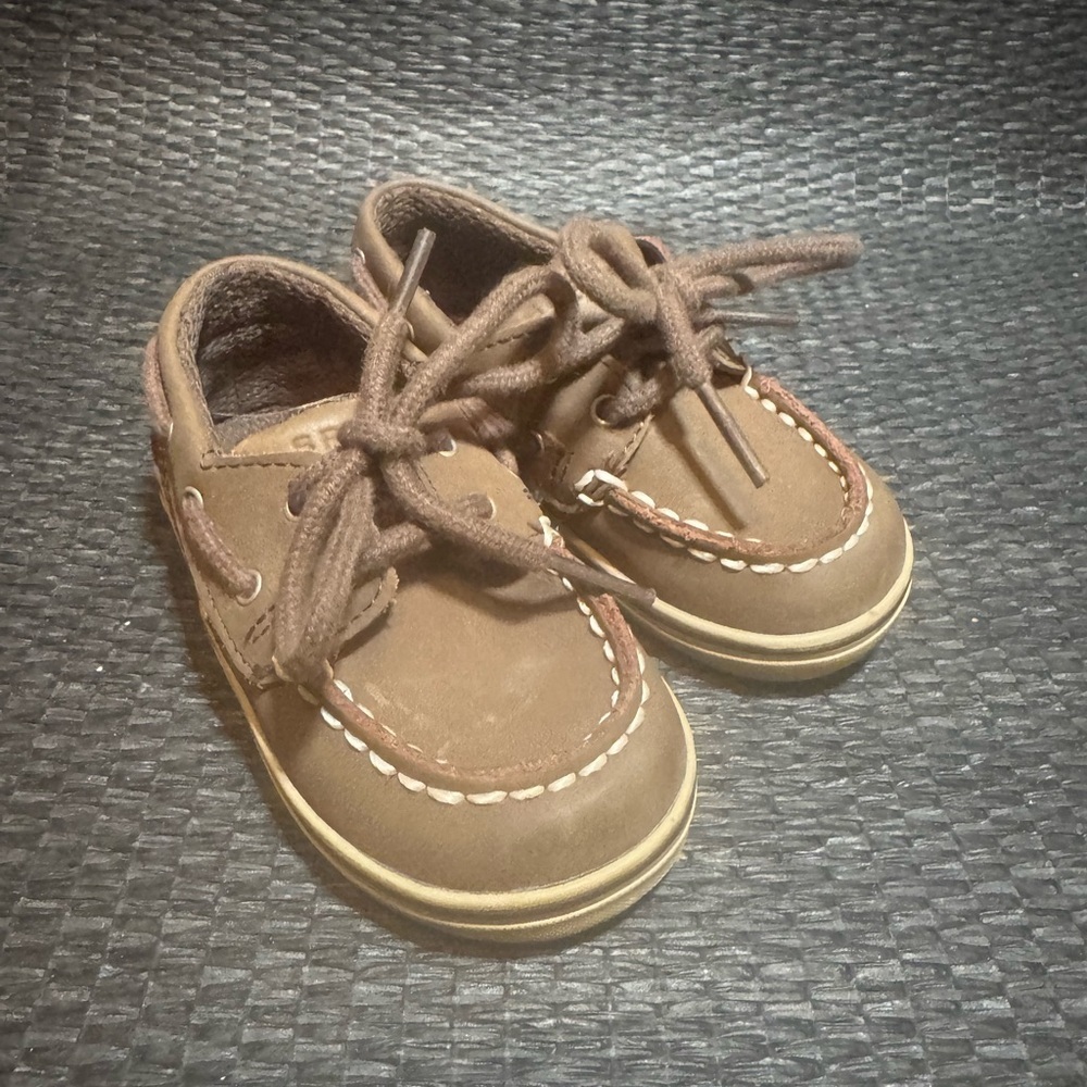 Sperry Brown Leather Kid Shoes
